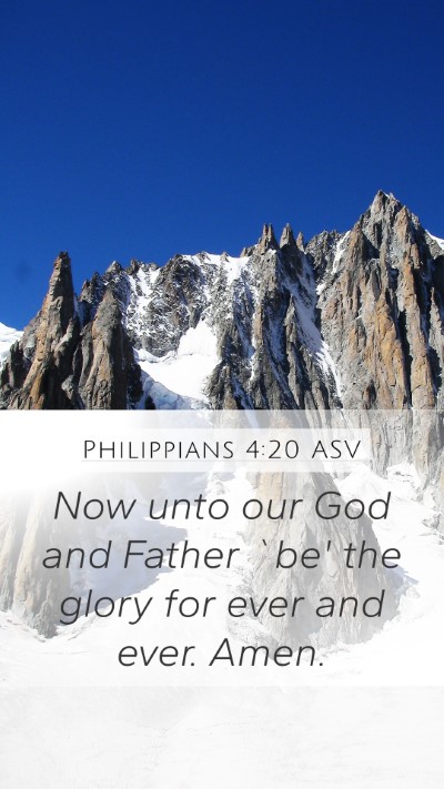 Philippians 4:20 ASV Bible Verse Image
