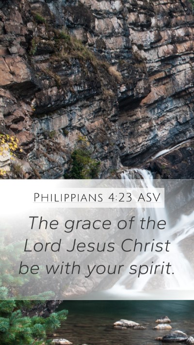 Philippians 4:23 ASV Bible Verse Image