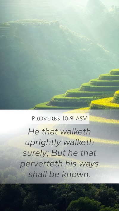 Proverbs 10:9 ASV Bible Verse Image
