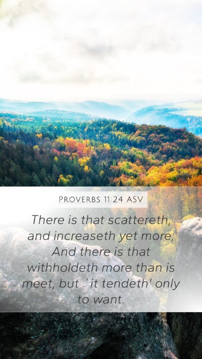 Proverbs 11:24 ASV Bible Verse Image