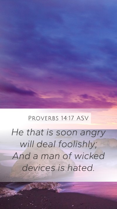Proverbs 14:17 ASV Bible Verse Image