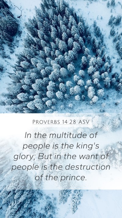 Proverbs 14:28 ASV Bible Verse Image