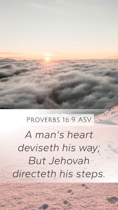 Proverbs 16:9 ASV Bible Verse Image