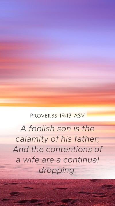 Proverbs 19:13 ASV Bible Verse Image