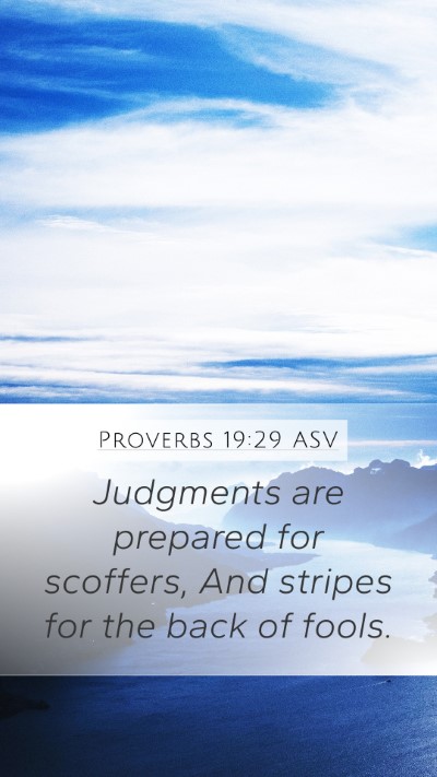 Proverbs 19:29 ASV Bible Verse Image
