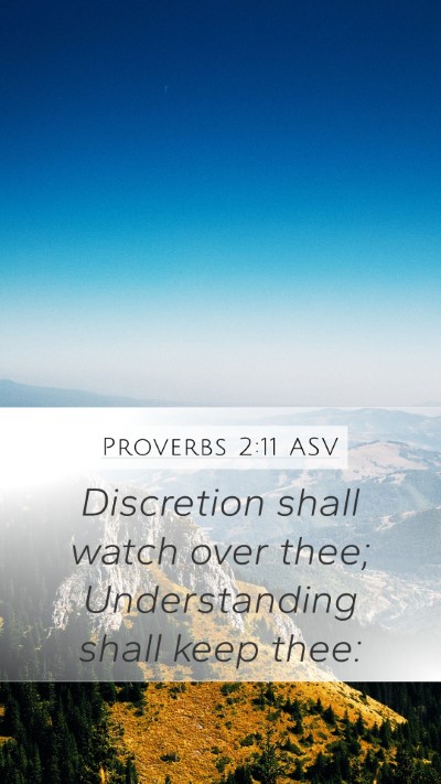 Proverbs 2:11 ASV Bible Verse Image