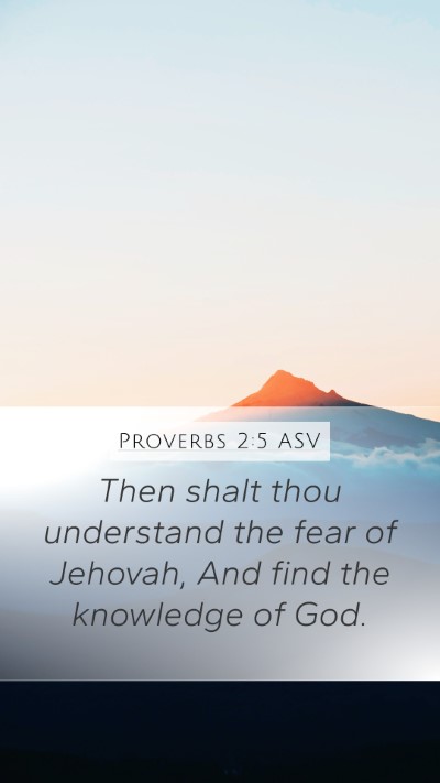 Proverbs 2:5 ASV Mobile Phone Wallpaper - Then shalt thou understand the fear of Jehovah, - Mobile Bible Verse Wallpaper