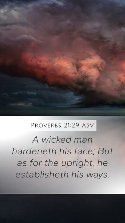 Proverbs 21:29 ASV Bible Verse Image