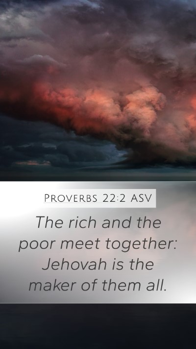 Proverbs 22:2 ASV Bible Verse Image