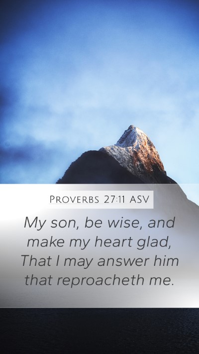 Proverbs 27:11 ASV Bible Verse Image
