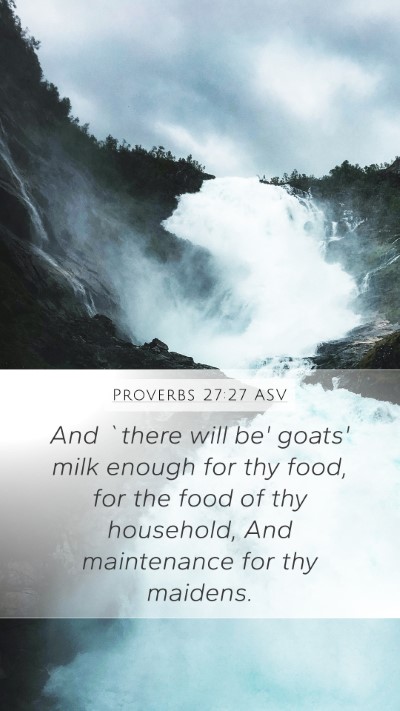 Proverbs 27:27 ASV Bible Verse Image