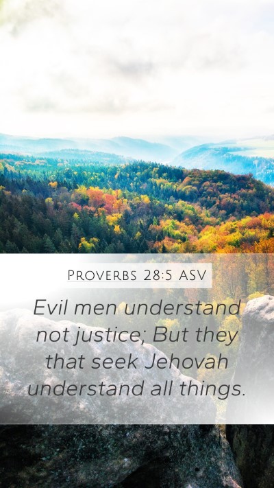 Proverbs 28:5 ASV Bible Verse Image