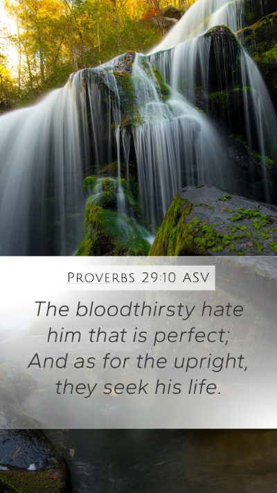 Proverbs 29:10 ASV Bible Verse Image