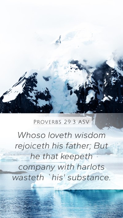 Proverbs 29:3 ASV Bible Verse Image