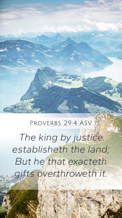 Proverbs 29:4 ASV Bible Verse Image