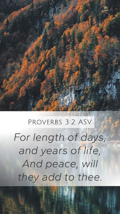 Proverbs 3:2 ASV Bible Verse Image