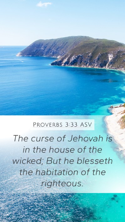 Proverbs 3:33 ASV Bible Verse Image