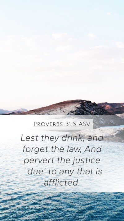 Proverbs 31:5 ASV Bible Verse Image