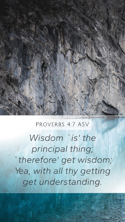 Proverbs 4:7 ASV Bible Verse Image