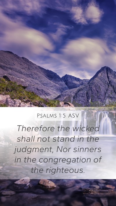 Psalms 1:5 ASV Bible Verse Image