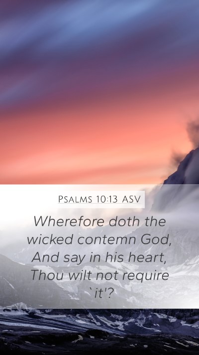 Psalms 10:13 ASV Bible Verse Image