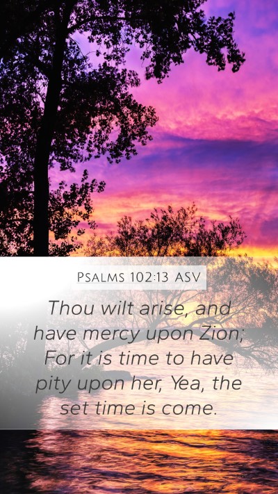 Psalms 102:13 ASV Bible Verse Image