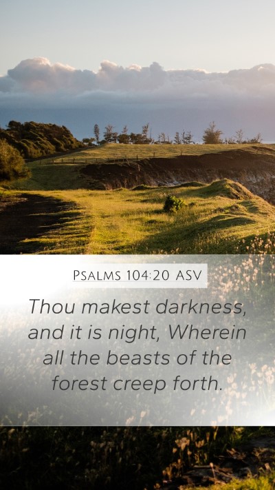 Psalms 104:20 ASV Bible Verse Image