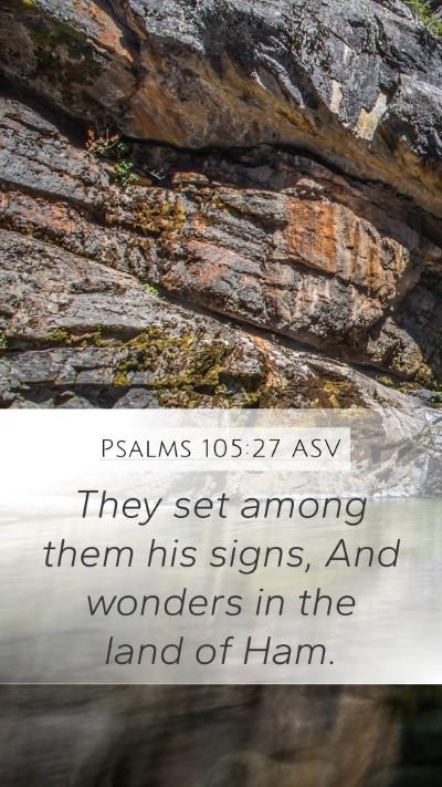 Psalms 105:27 ASV Bible Verse Image