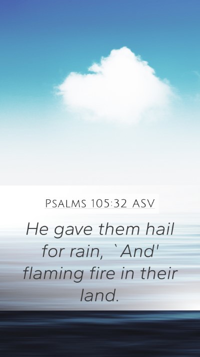 Psalms 105:32 ASV Bible Verse Image