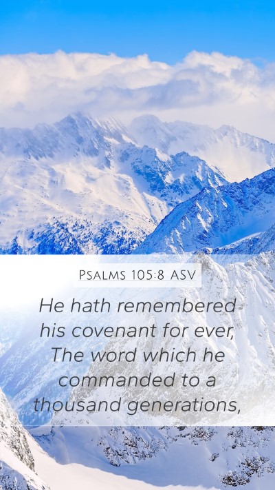 Psalms 105:8 ASV Bible Verse Image