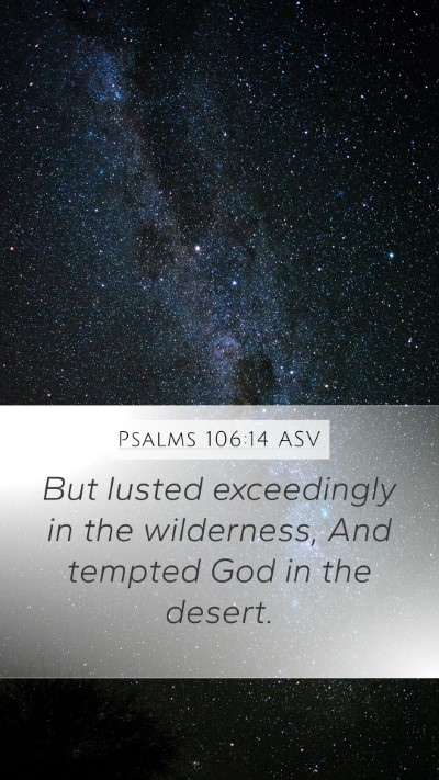 Psalms 106:14 ASV Bible Verse Image