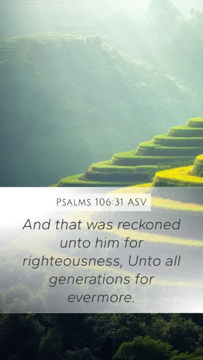 Psalms 106:31 ASV Bible Verse Image