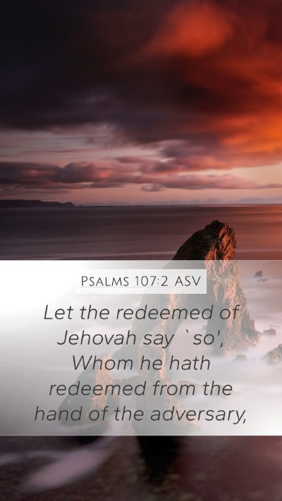 Psalms 107:2 ASV Bible Verse Image