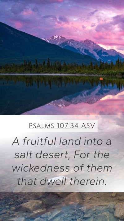 Psalms 107:34 ASV Bible Verse Image