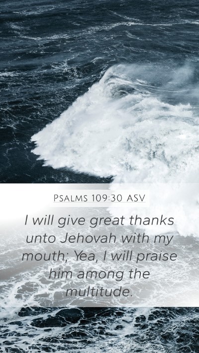 Psalms 109:30 ASV Bible Verse Image