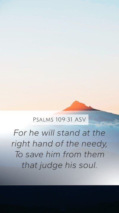 Psalms 109:31 ASV Bible Verse Image