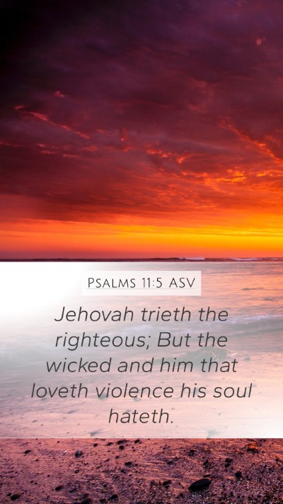 Psalms 11:5 ASV Bible Verse Image