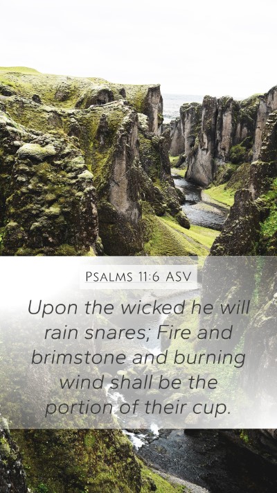 Psalms 11:6 ASV Bible Verse Image