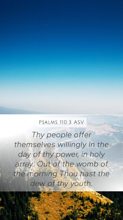 Psalms 110:3 ASV Bible Verse Image
