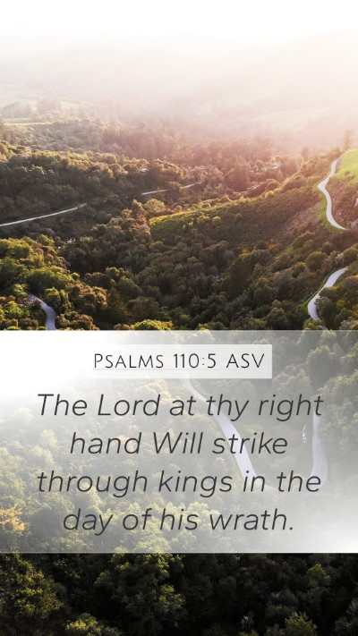 Psalms 110:5 ASV Bible Verse Image