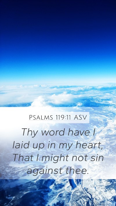 Psalms 119:11 ASV Bible Verse Image