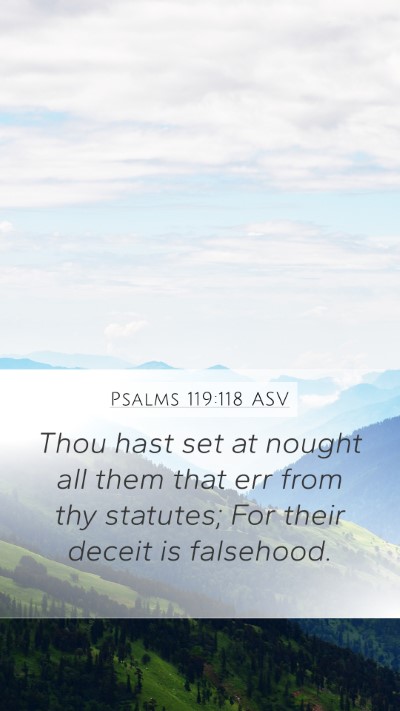 Psalms 119:118 ASV Bible Verse Image