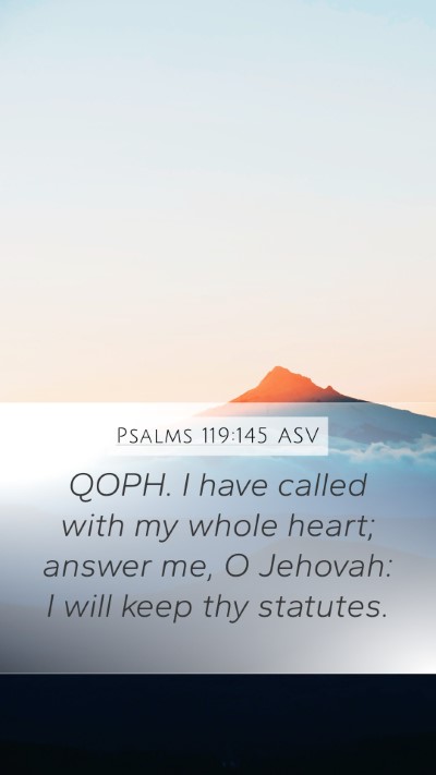 Psalms 119:145 ASV Bible Verse Image