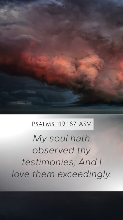Psalms 119:167 ASV Bible Verse Image