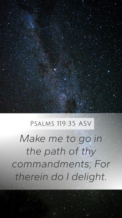 Psalms 119:35 ASV Bible Verse Image