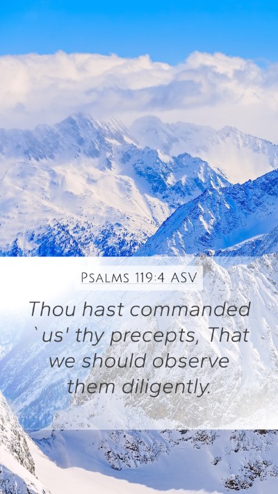 Psalms 119:4 ASV Bible Verse Image