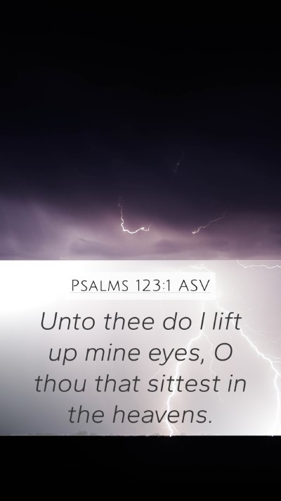 Psalms 123:1 ASV Bible Verse Image