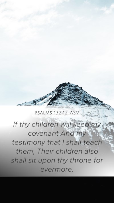 Psalms 132:12 ASV Bible Verse Image