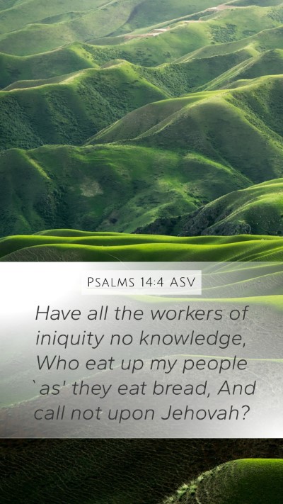 Psalms 14:4 ASV Bible Verse Image