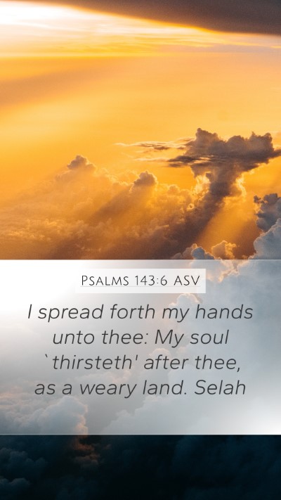 Psalms 143:6 ASV Bible Verse Image